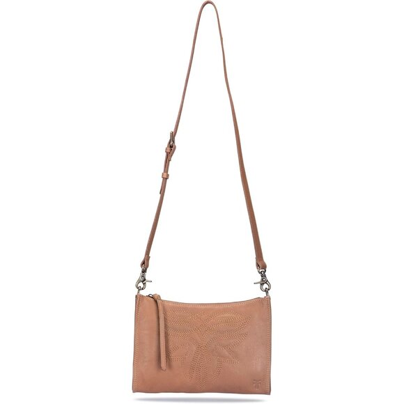 Women's Charlene Beige Genuine Leather Crossbody Bag Flap Closure